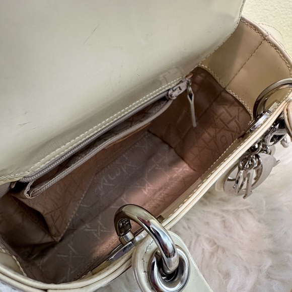 💯Authentic Lady Dior Micro Cream Bag with Silver Hardware🍀 - Picture 14 of 17